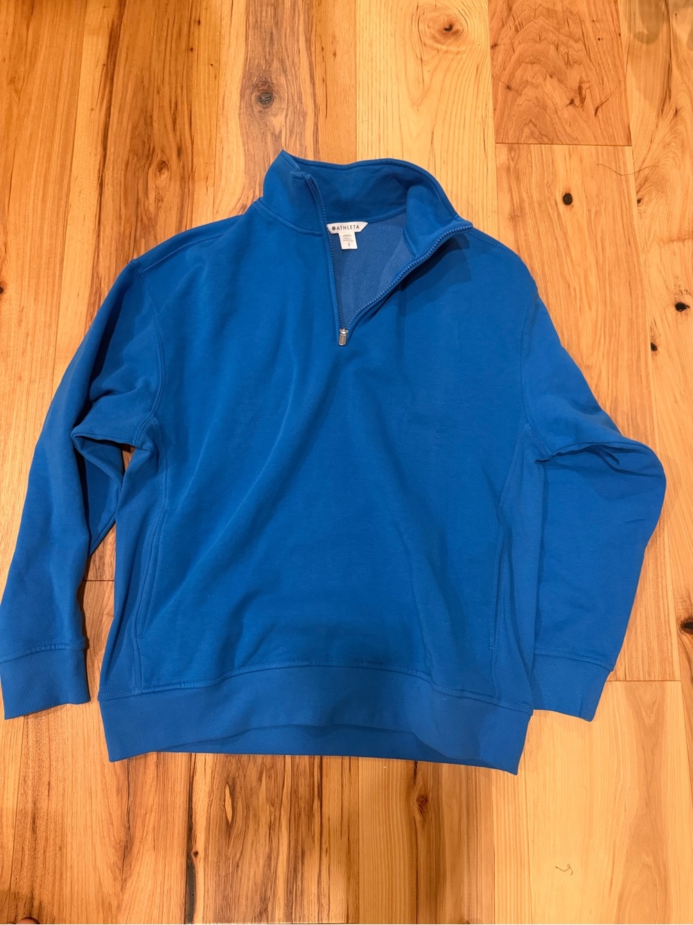Athleta Royal Blue Quarter-Zip Pullover